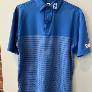FootJoy Men's Blue Striped Golf Shirt